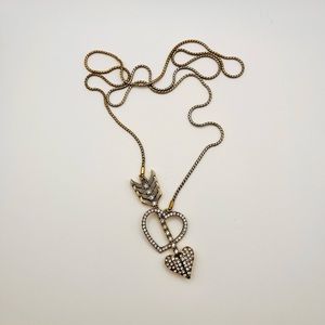 Betsey Johnson Rare “Shot Through The Heart Necklace”